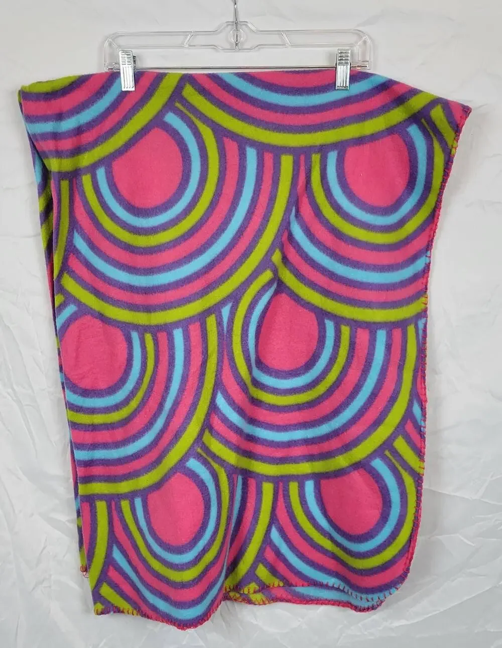 Purple & Blue & Pink & Green Throw Blanket 44.5